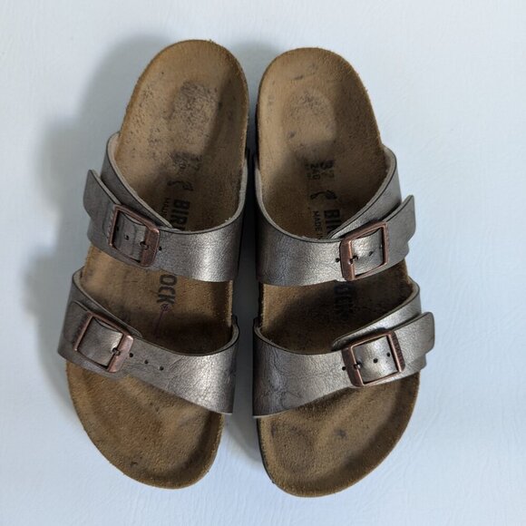 Birkenstock Sydney Metallic Women's Sandals Sliders Size 37 US 7 - Picture 4 of 9